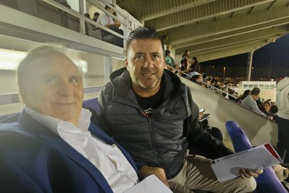 Alfonso García y Pedro Reverte en Lorca.