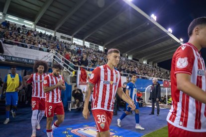 Marko Perovic en Lorca en el partido de la Copa del Rey del Almería.