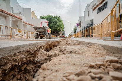 Obras de mejora de la red de abastecimiento de agua.