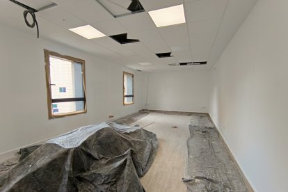 Interior de una de las salas sobre las que ya se ha trabajado