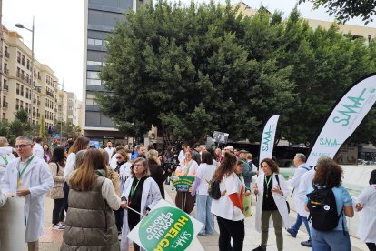 Manifestación sanitaria contra el nuevo Estatuto Marco, este jueves 11 de diciembre, en el marco de la huelga médica del 9 al 12 de diciembre.