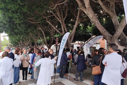 Manifestación sanitaria contra el nuevo Estatuto Marco, este jueves 11 de diciembre, en el marco de la huelga médica del 9 al 12 de diciembre.