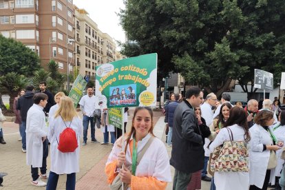 Manifestación sanitaria contra el nuevo Estatuto Marco, este jueves 11 de diciembre, en el marco de la huelga médica del 9 al 12 de diciembre.