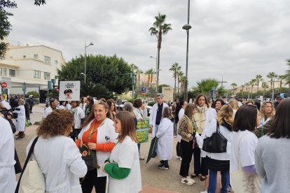 Manifestación sanitaria contra el nuevo Estatuto Marco, este jueves 11 de diciembre, en el marco de la huelga médica del 9 al 12 de diciembre.