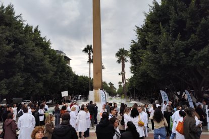 Manifestación sanitaria contra el nuevo Estatuto Marco, este jueves 11 de diciembre, en el marco de la huelga médica del 9 al 12 de diciembre.