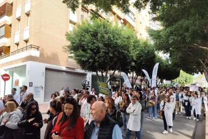 Manifestación sanitaria contra el nuevo Estatuto Marco, este jueves 11 de diciembre, en el marco de la huelga médica del 9 al 12 de diciembre.