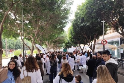 Manifestación sanitaria contra el nuevo Estatuto Marco, este jueves 11 de diciembre, en el marco de la huelga médica del 9 al 12 de diciembre.