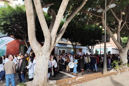 Manifestación sanitaria contra el nuevo Estatuto Marco, este jueves 11 de diciembre, en el marco de la huelga médica del 9 al 12 de diciembre.