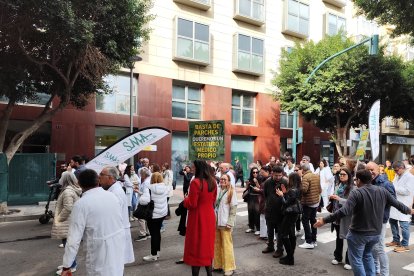Manifestación sanitaria contra el nuevo Estatuto Marco, este jueves 11 de diciembre, en el marco de la huelga médica del 9 al 12 de diciembre.