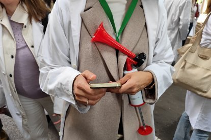 Manifestación sanitaria contra el nuevo Estatuto Marco, este jueves 11 de diciembre, en el marco de la huelga médica del 9 al 12 de diciembre.