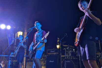 Five Rock durante una actuación en la Plaza Mayor.