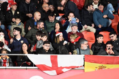 Aficionados en el Almería-Burgos.