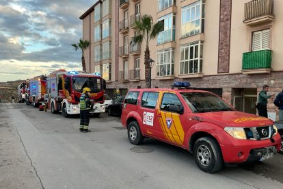 Efectivos de Bomberos del Levante Almeriense en el incendio.