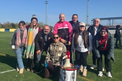 Con familiares celebrando el campeonato de Andalucía en Palma del Río (Córdoba).