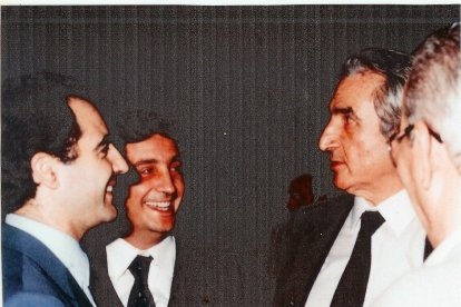 Ricardo Martínez con Miguel Muñoz en su etapa del Real Murcia.