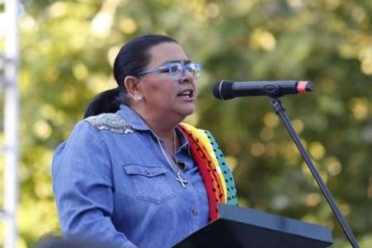 María del Monte durante el pregón del orgullo.