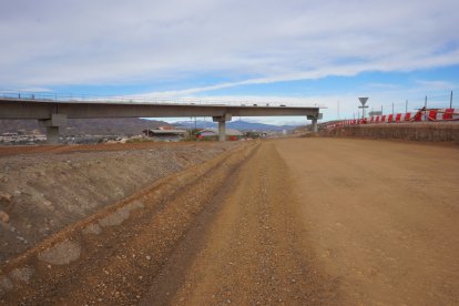 Obras de la conexión entre la A7 y la A92