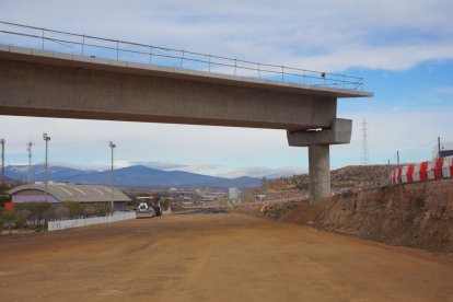 Obras de la conexión entre la A7 y la A92