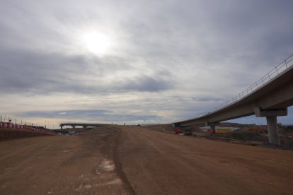 Obras de la conexión entre la A7 y la A92