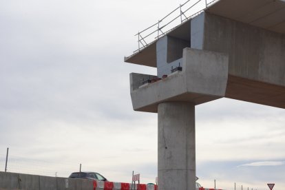 Obras de la conexión entre la A7 y la A92