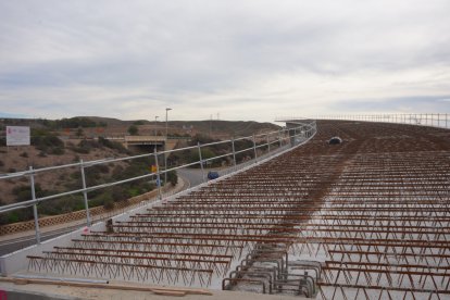 Obras de la conexión entre la A7 y la A92