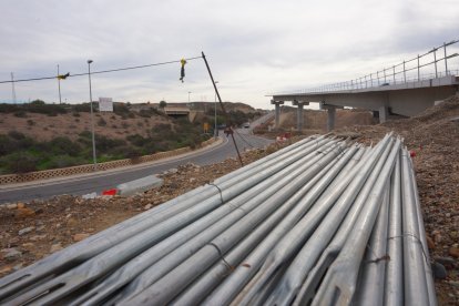 Obras de la conexión entre la A7 y la A92