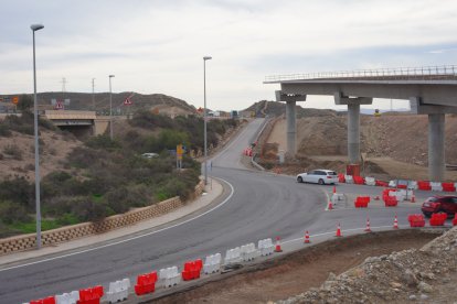 Obras de la conexión entre la A7 y la A92