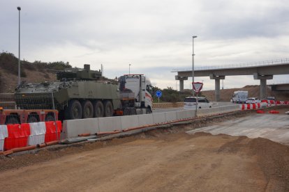 Obras de la conexión entre la A7 y la A92