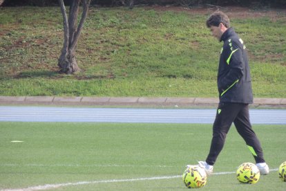 Rubi este lunes en el campo Anexo del Estadio de los Juegos Mediterráneos.