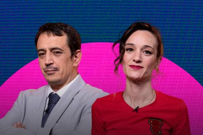 Simón Pérez junto a su novia Silvia