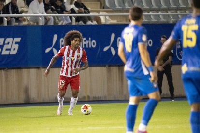 Aridane en el partido ante el Lorca de la Copa del Rey.