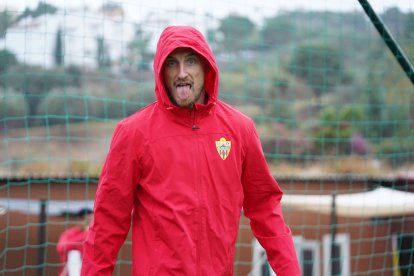 Siempre feliz e identificado con un Almería al que tanto le daba.