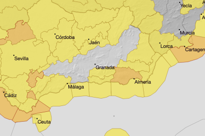 Avisos meteorológicos activados en Andalucía para este sábado.