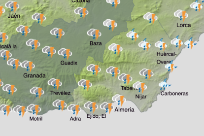 La tarde del sábado, pasada por agua en casi toda la provincia.