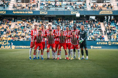 El once del Almería en el Nuevo Mirandilla.