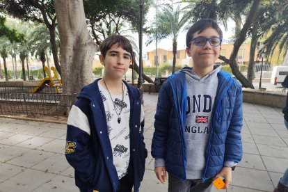 Daniel y Mario, alumnos del IES Alhadra, aficionados al ajedrez.