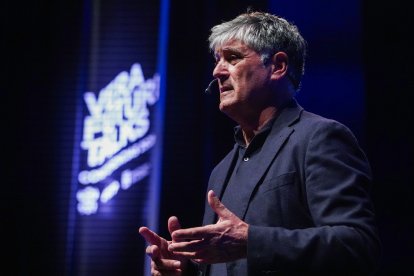 Toni Nadal durante su charla en el Auditorio Ciudad de Vera.