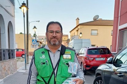 Bartolomé Caparrós, vendedor de la ONCE en Vera.