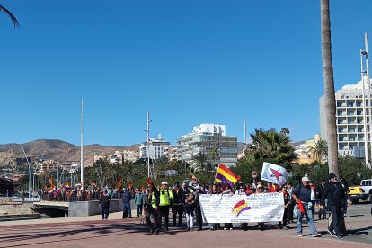 Llegada de la marcha de La Desbandá a Almería capital