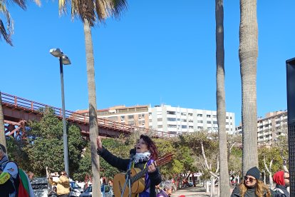 Llegada de la marcha de La Desbandá a Almería capital