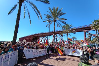 Llegada de la marcha de La Desbandá a Almería capital