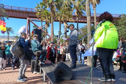 Llegada de la marcha de La Desbandá a Almería capital