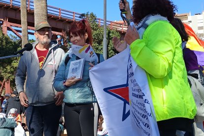 Llegada de la marcha de La Desbandá a Almería capital