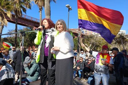 Llegada de la marcha de La Desbandá a Almería capital