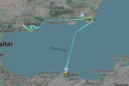 Desvío del vuelo procedente de Melilla.