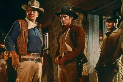 Fotograma de una película de Jhon Wayne.