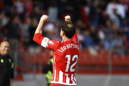 Leo Baptistao celebra su gol al Ceuta.