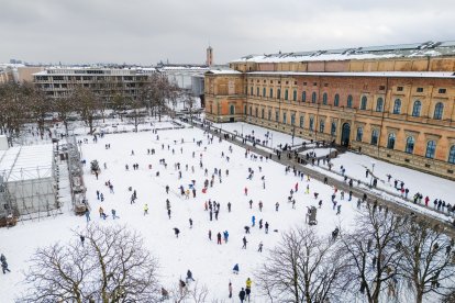 Cientos de personas en la batalla de bolas de nieve convocada por el almeriense.