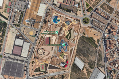 Vista de satélite de la zona en 2025.