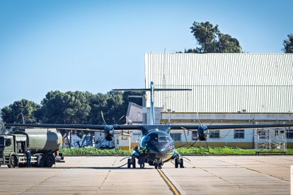 Avión de la Guardia di Finanza que sobrevoló Cabo de Gata desde el Aeropuerto de Málaga.
